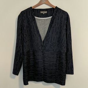 Evelin Brandt navy blue suit jacket blazer pant